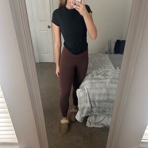 Lululemon Wunder Train Leggings! Brownish-Red Color. Size 6